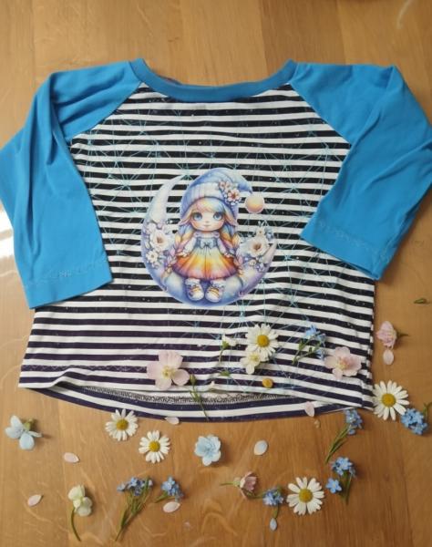 Bügelbild Regenbogenmädchen Mond