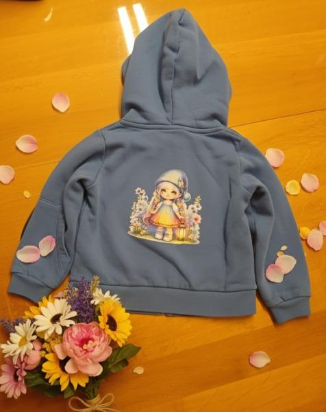 Bügelbild Regenbogenmädchen Laterne