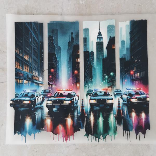 Bügelbild Polizeiautos