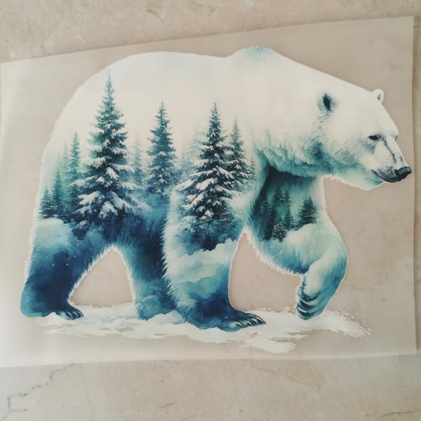 Bügelbild Eisbär Landschaft