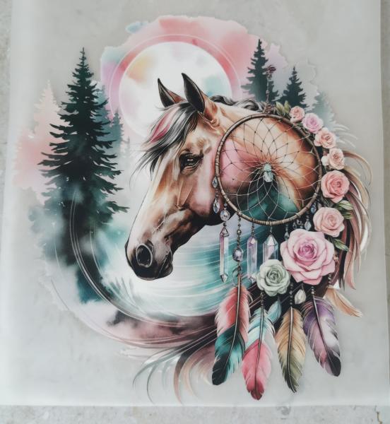 Bügelbild Pferd romantischer Traumfänger