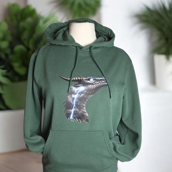 Bügelbild Blitz-Drachenkopf