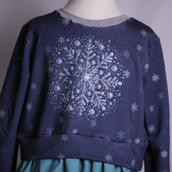 Bügelbild blaue Schneeflocke