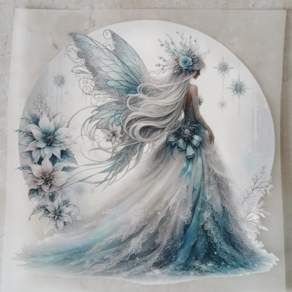 Bügelbild wundervolle Eisfee Schmuck am Kleid