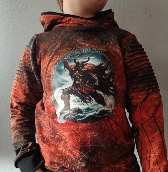 Bügelbild nordischer Wikinger brüllend