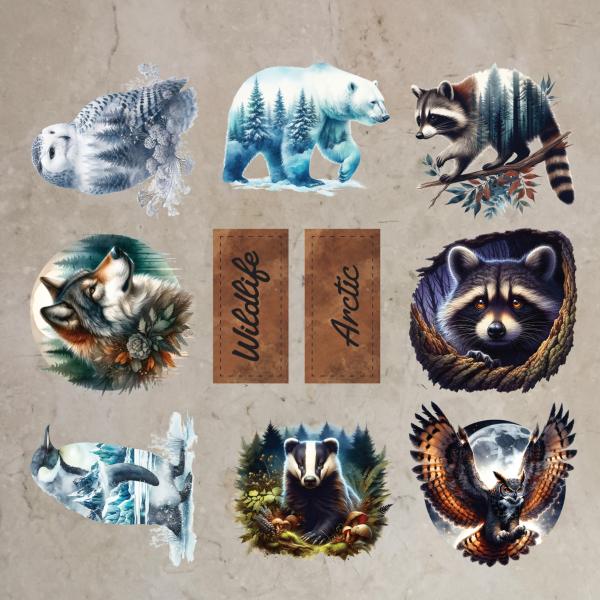 Bügelbild-Bundle Arctic und Wildlife