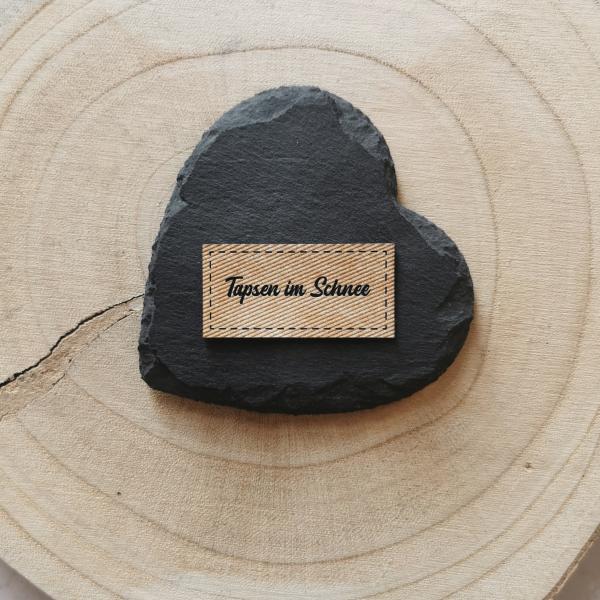 Label Tapsen im Schnee