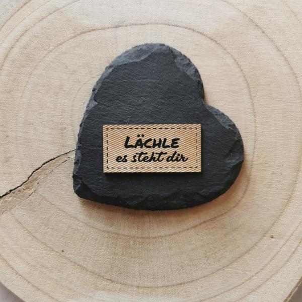 Label Lächle es steht dir