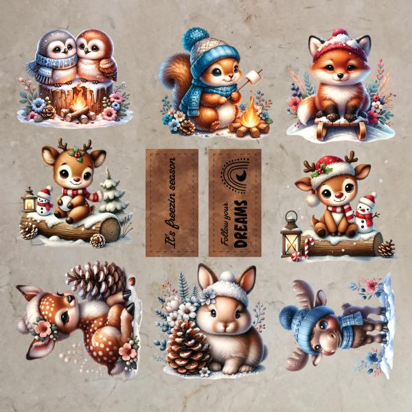 Bügelbild-Bundle Wintertiere