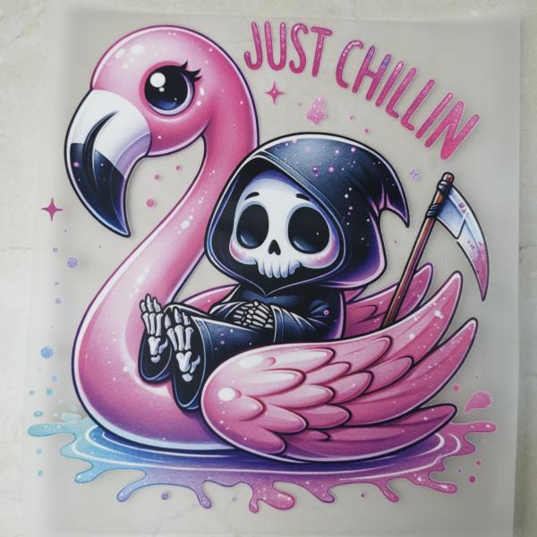 Bügelbild süßer Skull Chillin