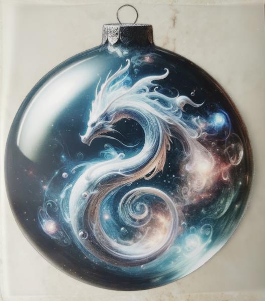 Bügelbild magische Kugel Drache