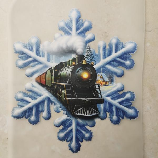 Bügelbild Eiszug Schneeflocke