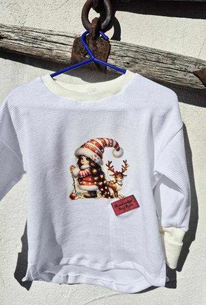 Bügelbild leuchtendes Rentiermädchen