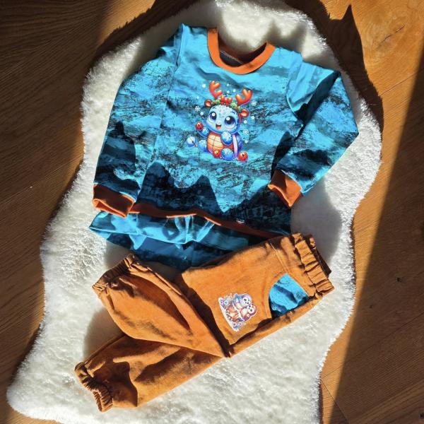 Bügelbild Weihnachts-Schildi blau