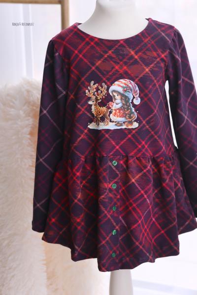 Bügelbild leuchtendes Rentiermädchen