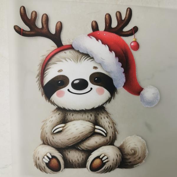 Bügelbild Weihnachtsfauli sitzend