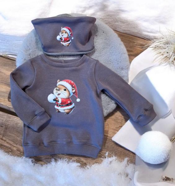 Bügelbild WeihnachtsCapy Schneeball