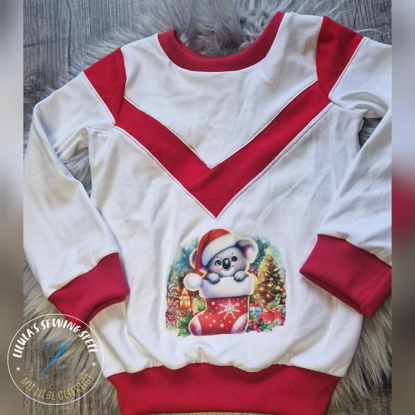 Bügelbild süßer Weihnachtskoala Strumpf