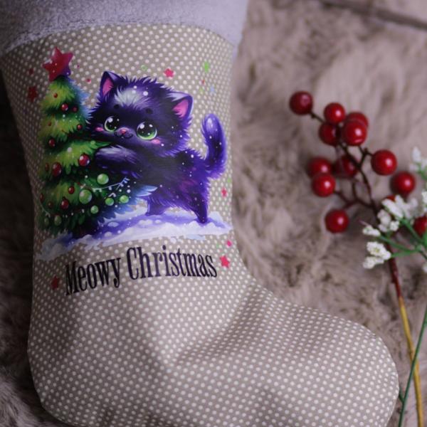 Bügelbild Meowy Christmas