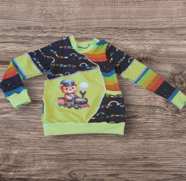 Bügelbild Bär Lokführer