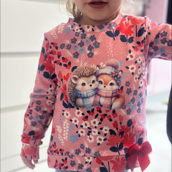 Bügelbild Winter-Igel mit Fuchs