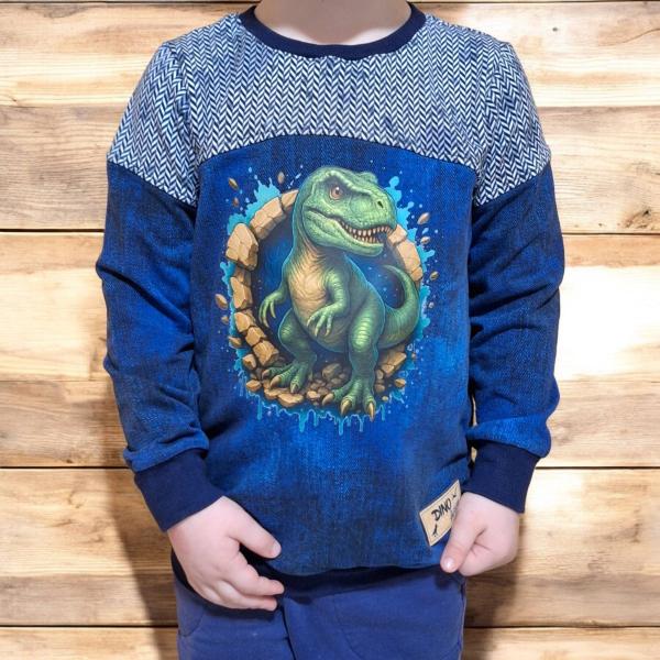 Bügelbild Dino Wandloch