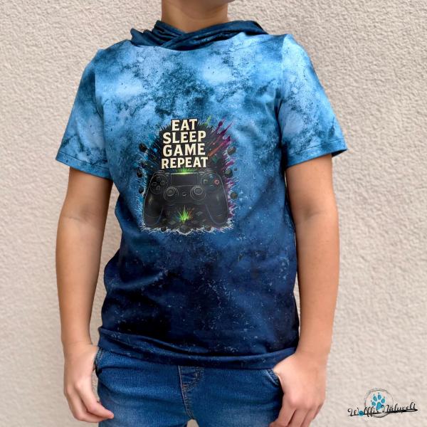 Bügelbild Eat Sleep Game Repeat