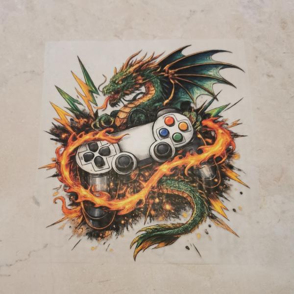 Bügelbild Drache Controller