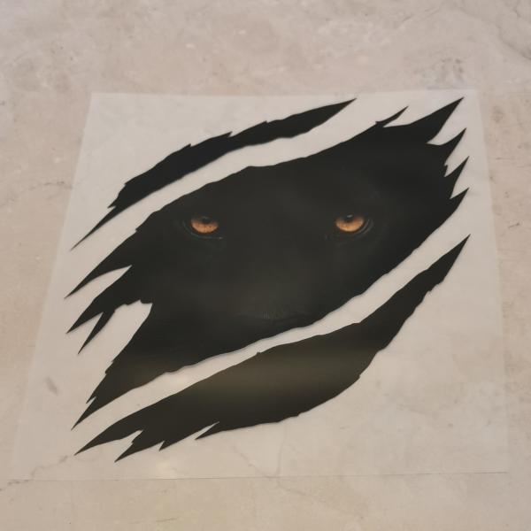 Bügelbild Scratched Panther