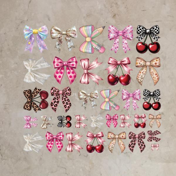 Bügelbild-Bundle Schleifen-Minis