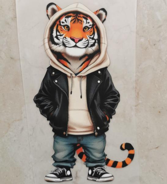 Bügelbild cool Tiger