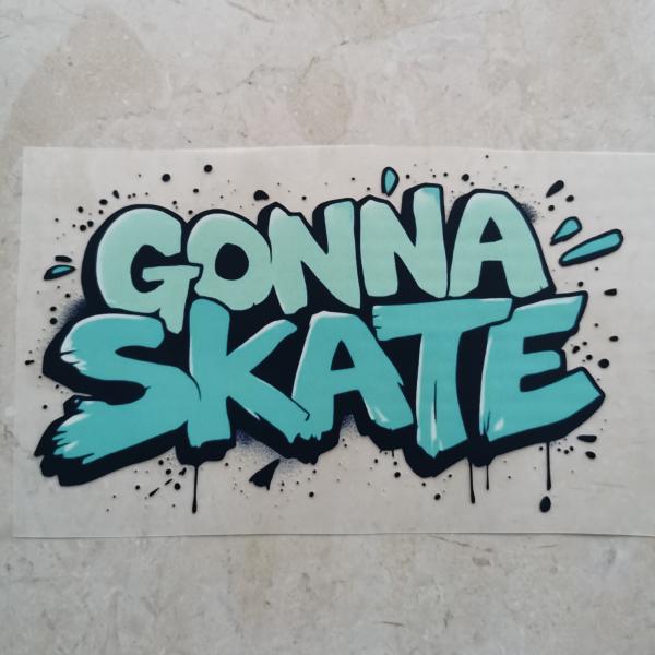 Bügelbild Grafitti Gonna Skate