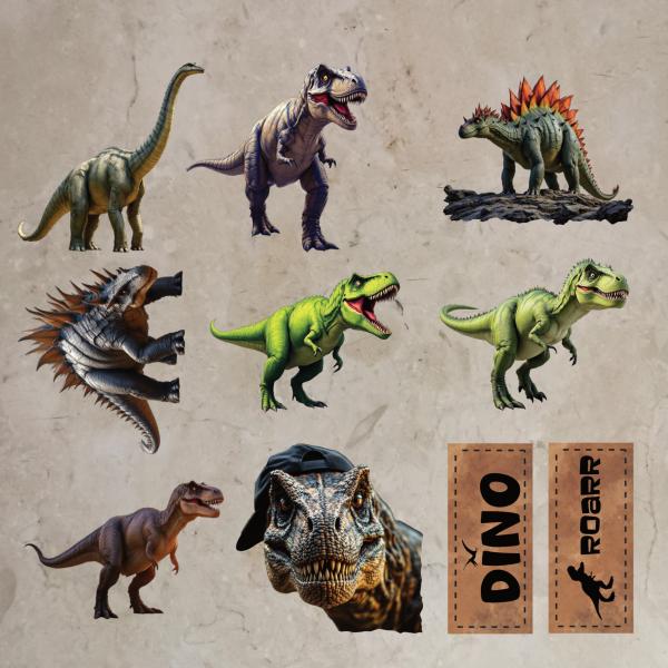 Bügelbild-Bundle realistische Dinos