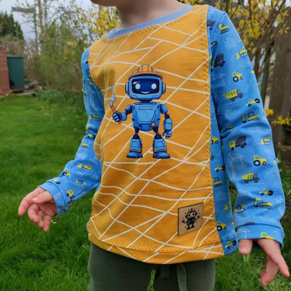 Bügelbild Bauroboter Schaufel