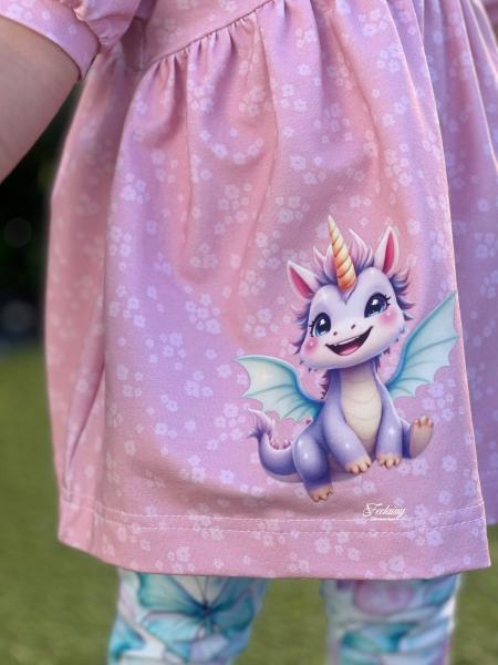 Bügelbild Einhorndrache fliegend