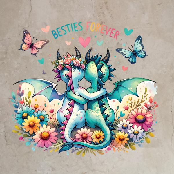 Bügelbild Besties-Drachen