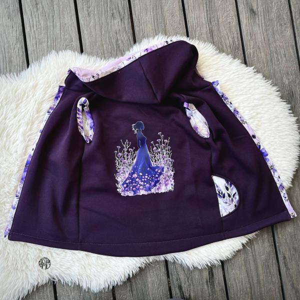 Bügelbild Blumenfrau lila