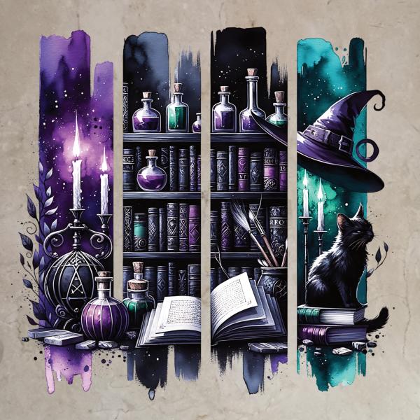 Bügelbild Buchliebe mit Katze