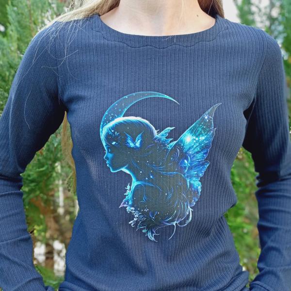 Bügelbild türkisfarbene Mondfee