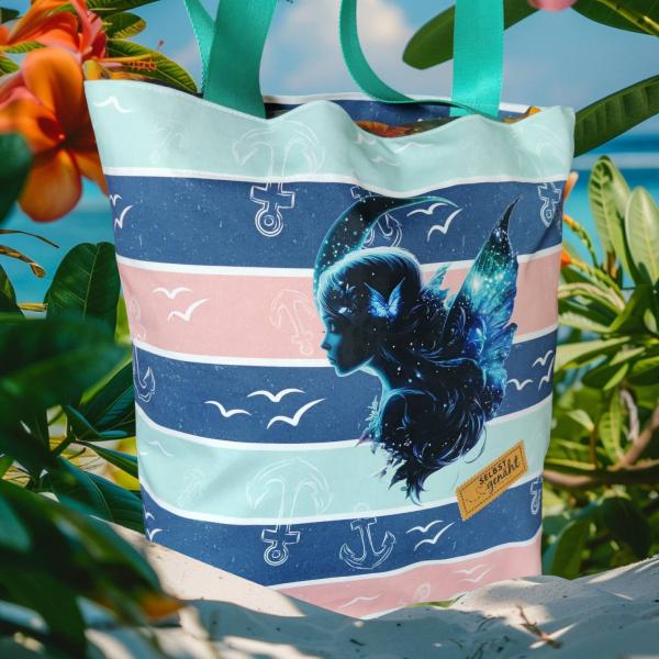 Bügelbild türkisfarbene Mondfee