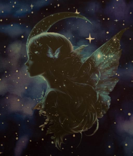 Bügelbild türkisfarbene Mondfee