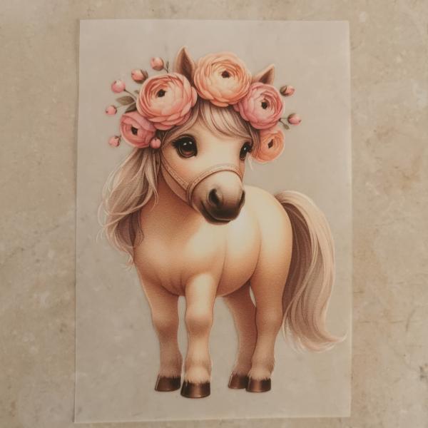 Bügelbild florales Pony