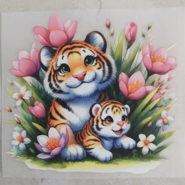Bügelbild Tiger-Mama