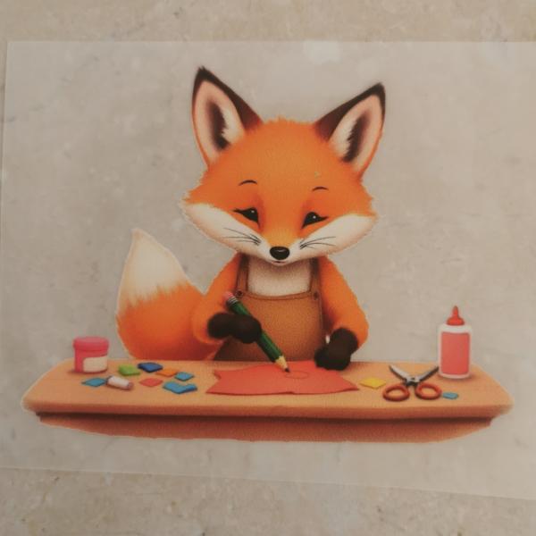 Bügelbild Fuchs beim Basteln