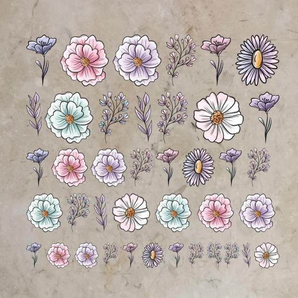 Bügelbild-Bundle Summerflowers