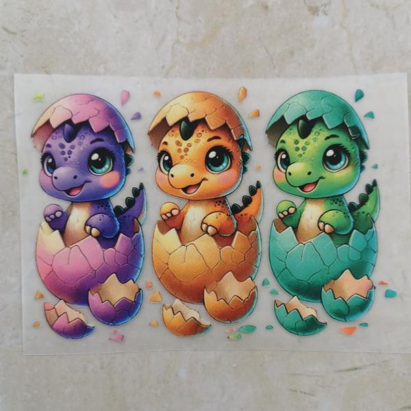 Bügelbild Dino-Trio