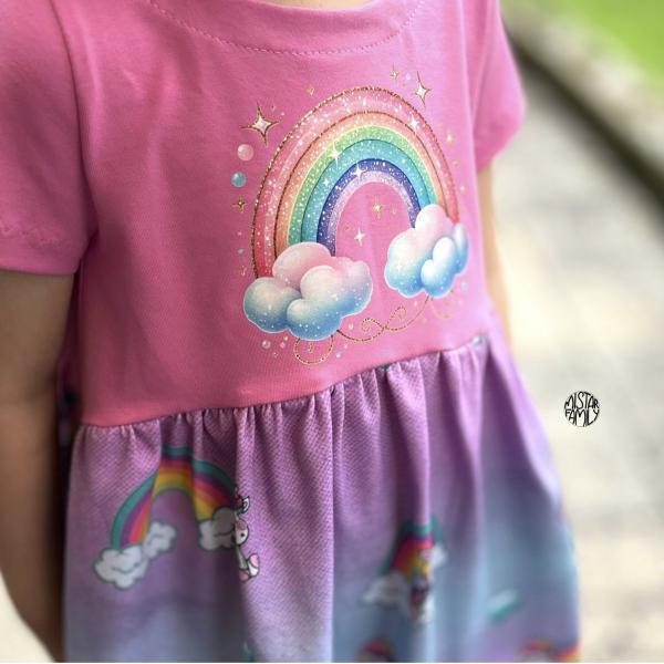 Bügelbild funkelnder Regenbogen