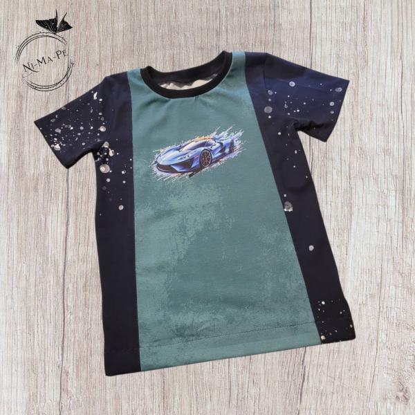 Bügelbild cooles Auto blau