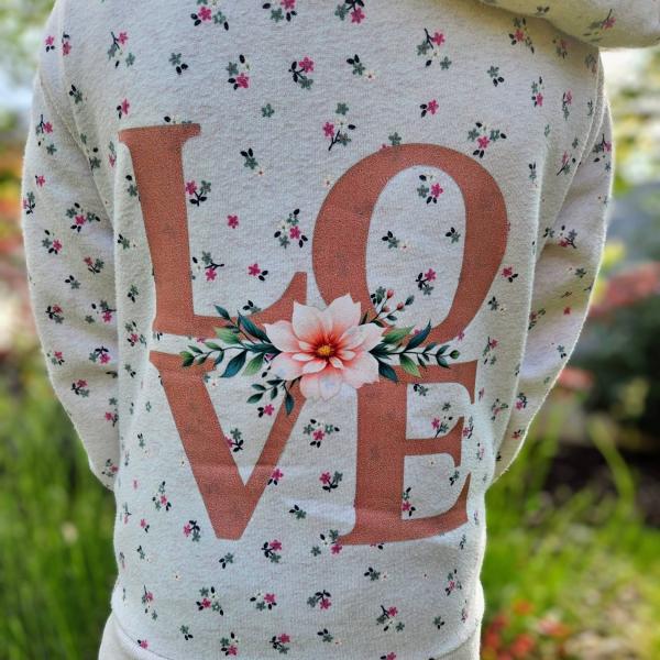 Bügelbild Love rose