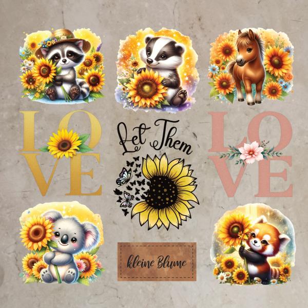Bügelbild-Bundle Sonnenblumen